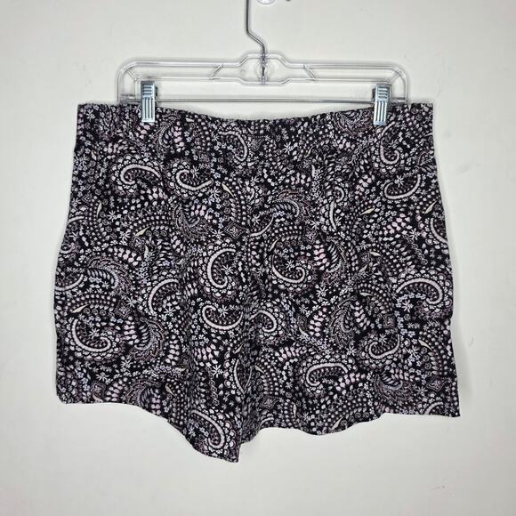 NWT Ann Taylor Loft black white paisley flowy shorts - large - Picture 4 of 6